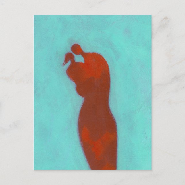 Postal Abrazo de pareja (Anverso)