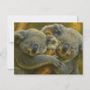 Postal Abrazo Koala - Momento de vida silvestre tender