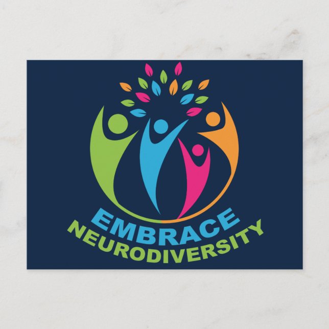 Postal Abrazo Neurodiversidad Autismo Espectro Coloroso (Anverso)
