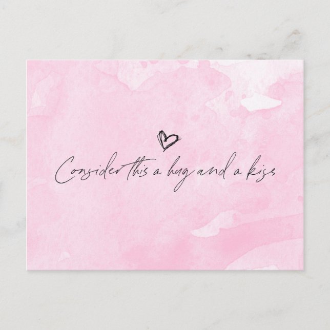 Postal Abrazo y beso (Anverso)