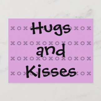 Postal Abrazos y besos