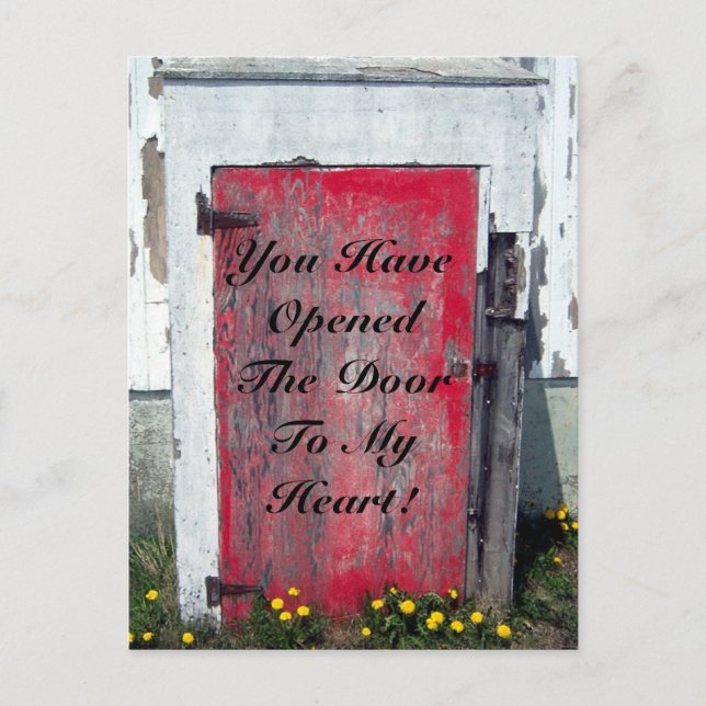 Postal Abre La Puerta A Mi Corazón (Anverso)