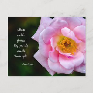 Postal Abre tu mente como una flor