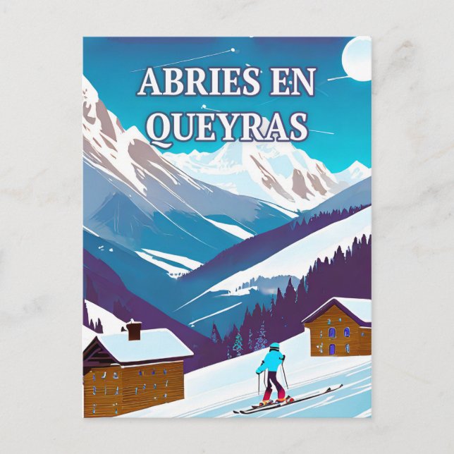 Postal Abriès-en-Queyras : Refuge d'Hiver, Authenticité  (Anverso)