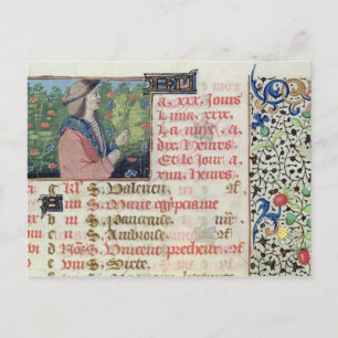 Postal Abril: Picando flores