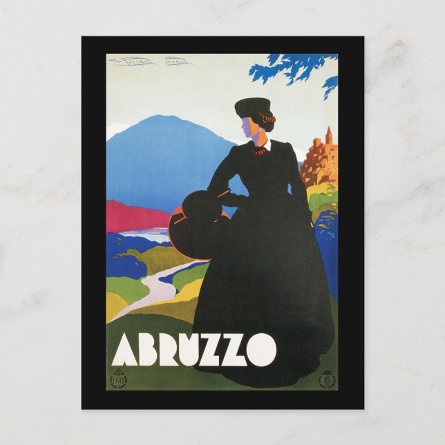 Postal Abruzzo, Italia Poster de publicidad de viajes de  (Anverso)
