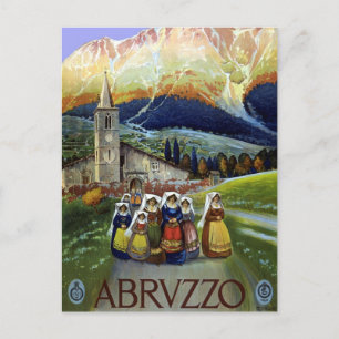 Postal Abruzzo Italia Poster de viajes con mujeres