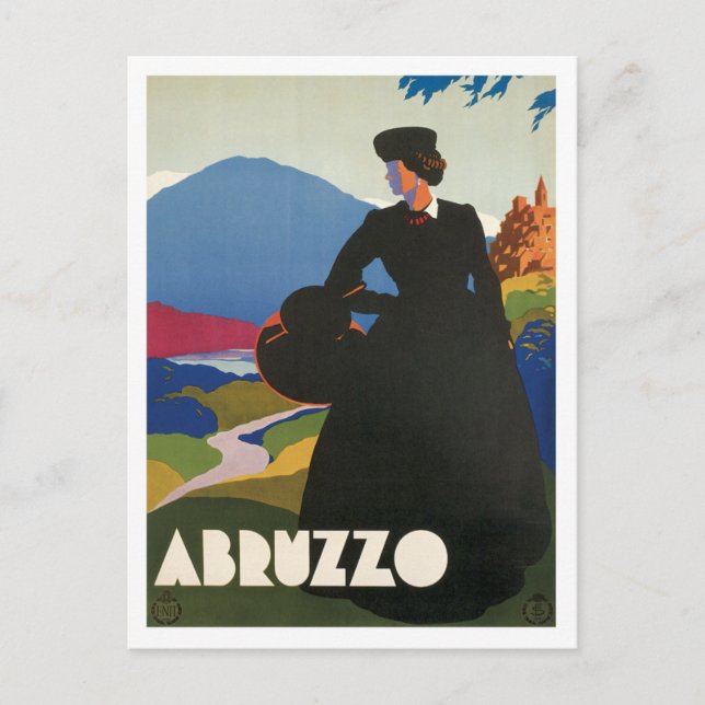 Postal Abruzzo Italia Vintage (Anverso)