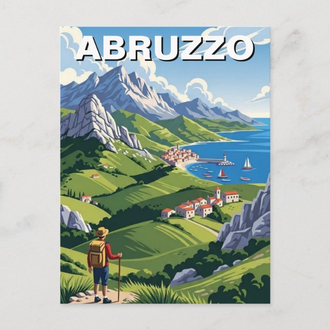 Postal Abruzzo Viajes Italia (Anverso)