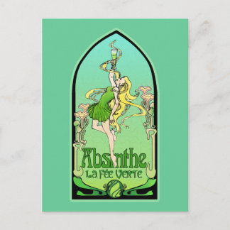 Postal Absinthe Art Nouveau