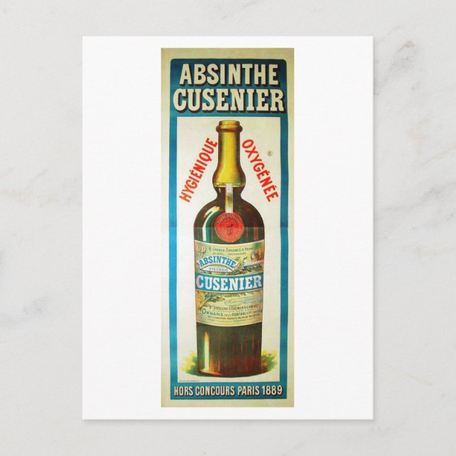 POSTAL ABSINTHE CUSENIER (Anverso)