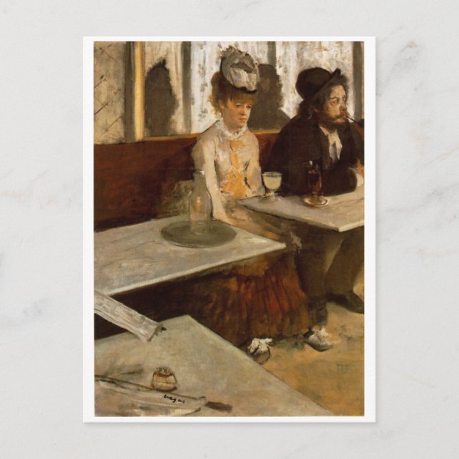 Postal Absinthe de Degas Postcard (Anverso)