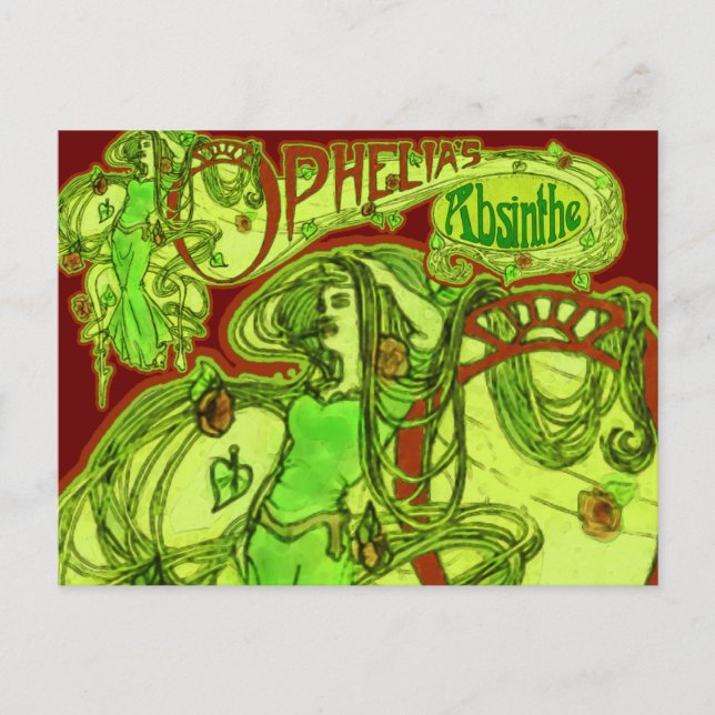 Postal Absinthe de Ophelia (Anverso)