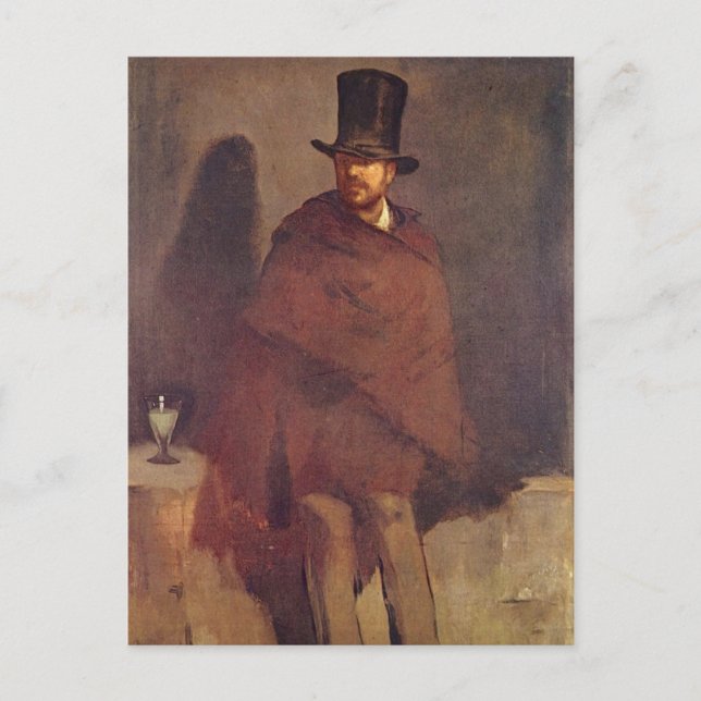Postal Absinthe Drinker - Edouard Manet (Anverso)