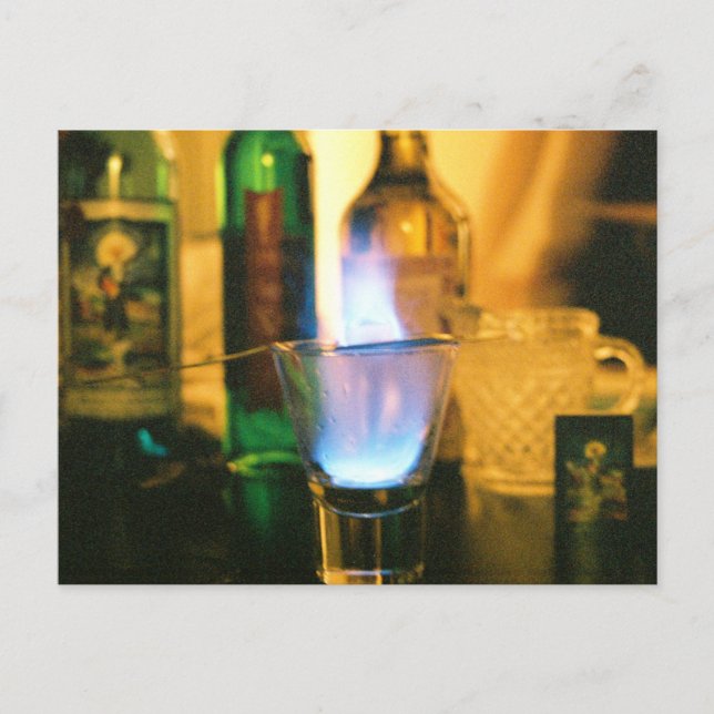 Postal Absinthe Fire Postcard (Anverso)