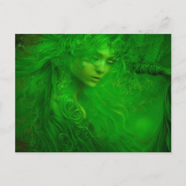 Postal Absinthe Green Fairy Postcard (Anverso)
