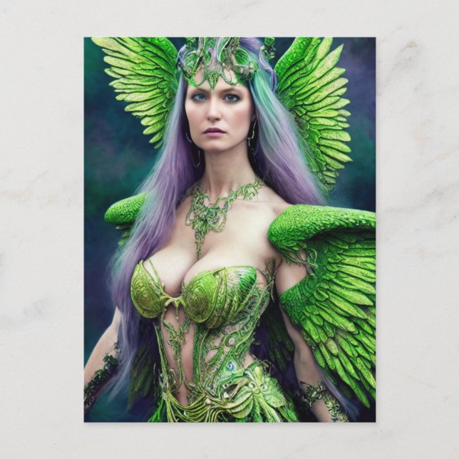 Postal Absinthe Green Fairy Postcard (Anverso)