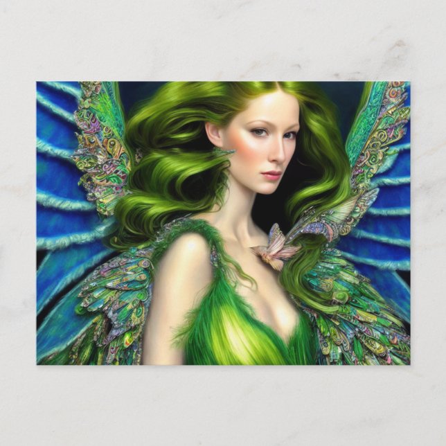 Postal Absinthe Green Fairy Postcard (Anverso)