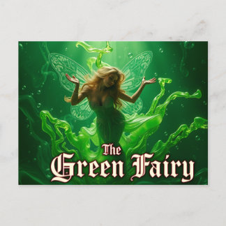 Postal Absinthe Green Fairy Postcard