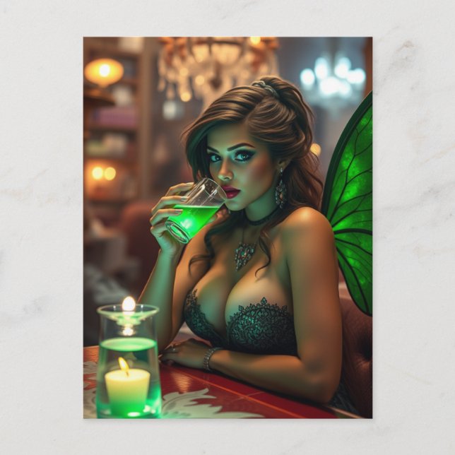 Postal Absinthe Green Fairy Poster (Anverso)