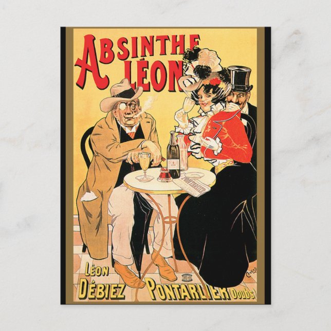 Postal Absinthe Leon (Anverso)