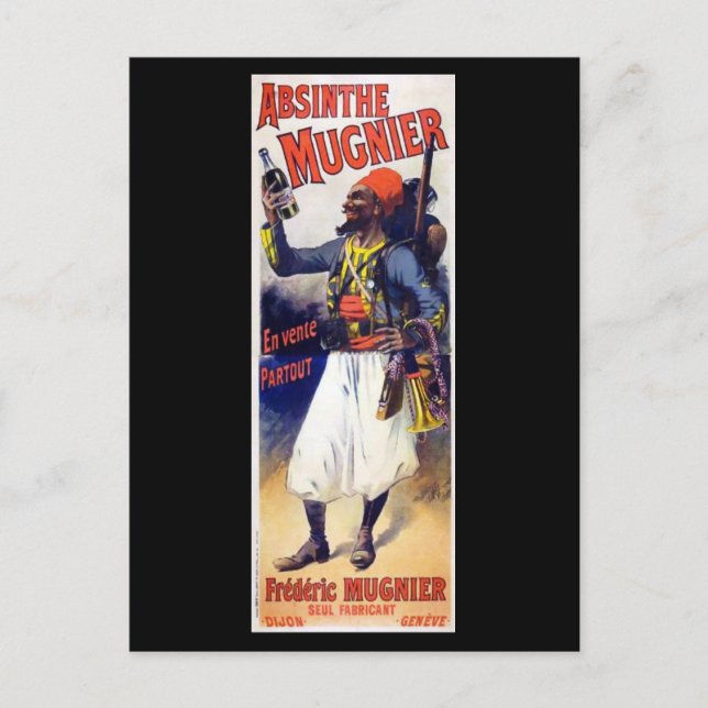Postal Absinthe Mugnier (Anverso)