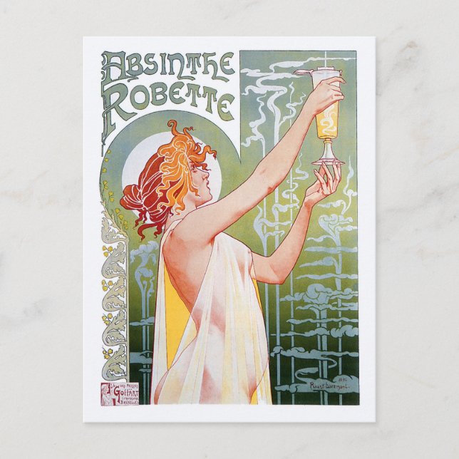 Postal Absinthe Robette (Anverso)