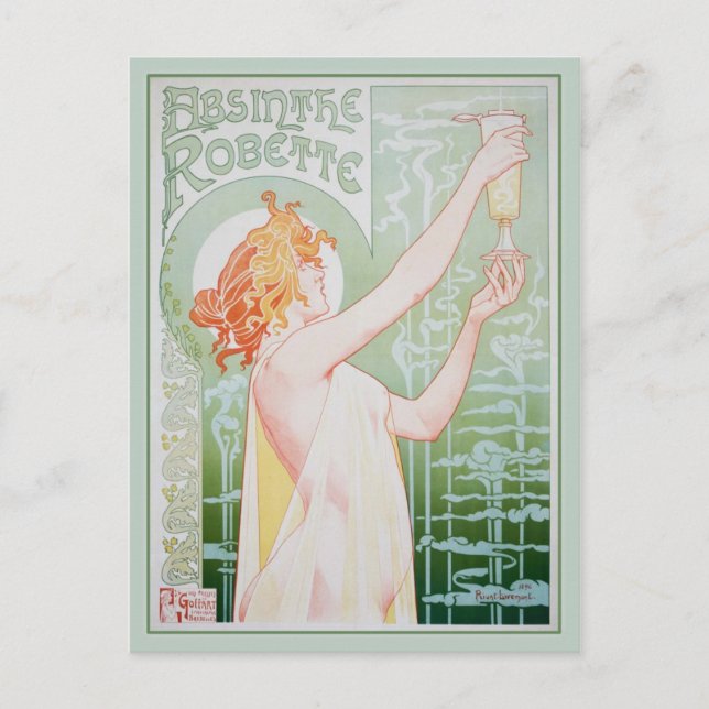 Postal Absinthe Robette (Moneda) (Anverso)