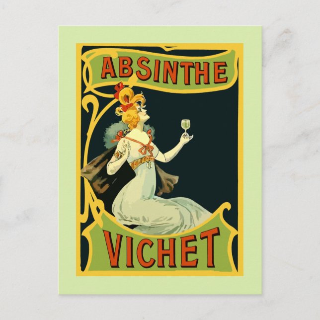 Postal Absinthe Vichet, un nuevo arte moderno (Anverso)