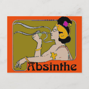 Postal Absinthe Woman