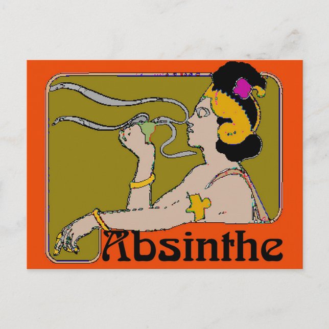 Postal Absinthe Woman (Anverso)