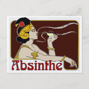 Postal Absinthe, Woman Sipping