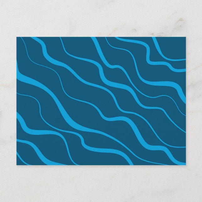 Postal Absorción de ondas azules, simples, modernas y fre (Anverso)