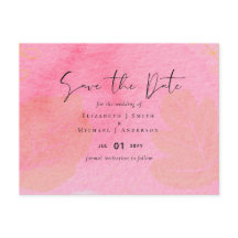 Abstrac de color de agua rosa de Boda de presupues