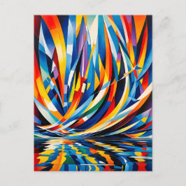 Postal Abstracción de geometría de curva reflectante