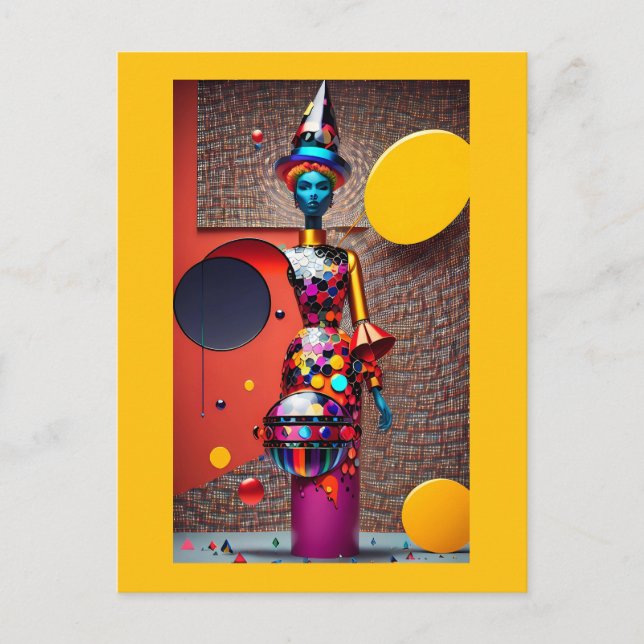 Postal Abstracción de la Astro-Bruja (Anverso)