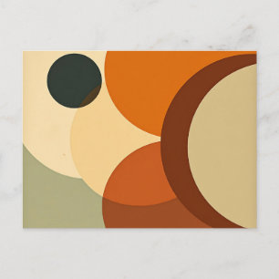 Postal Abstracción geométrica con círculos superpuestos