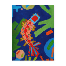 abstracción, pescado, carpa, cubismo,