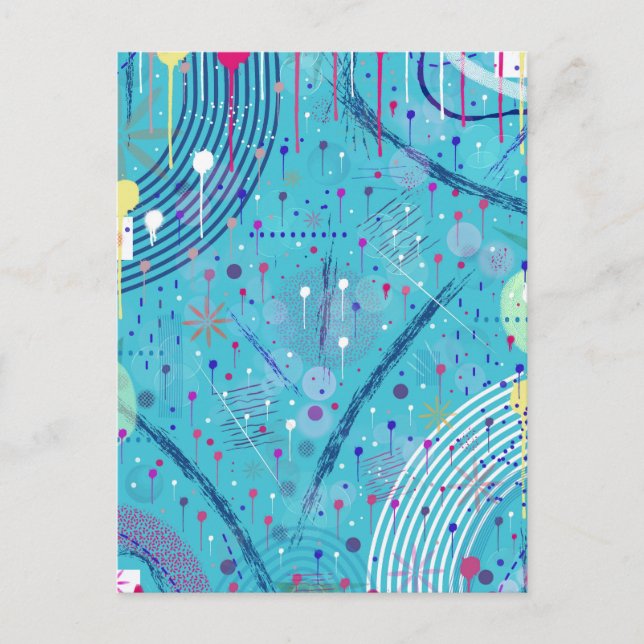 Postal Abstract Art: Sparklers in the Sky (Anverso)