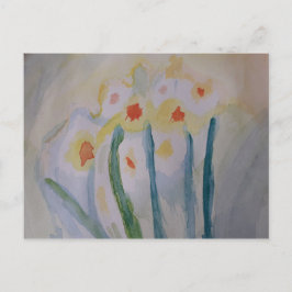 Postal Abstract Daffodils Postcard