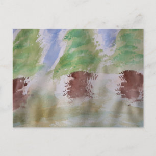 Postal Abstract Fir Trecard