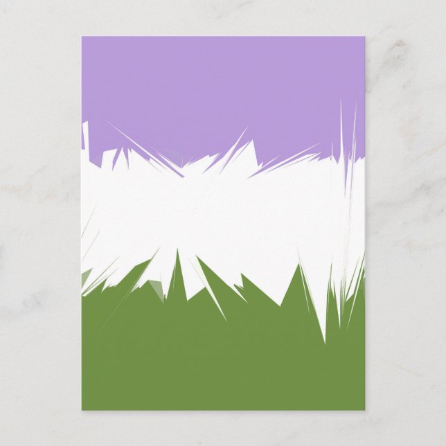 Postal Abstract  Genderqueer Pride Flag     (Anverso)