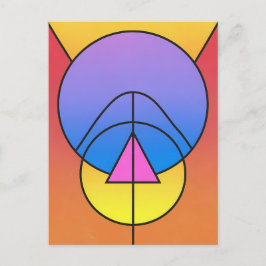 Postal Abstract Geometric Circles Line Colorful Poster