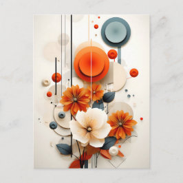 Postal Abstract Geometric Floral