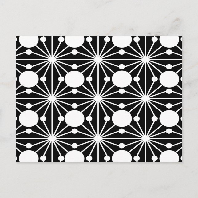 Postal Abstract geometric pattern - black and white. (Anverso)