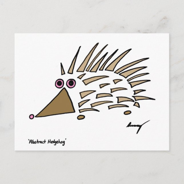 Postal Abstract Hedgehog Postcard (Anverso)