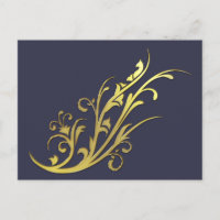 Abstract Luxury Faux Gold Flower