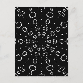 Postal Abstract Monochrome White Mandala Geometric Patter
