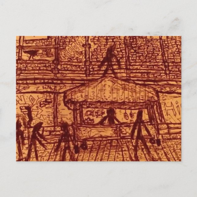 Postal Abstract Post Card of Moore Street Dublin (Anverso)