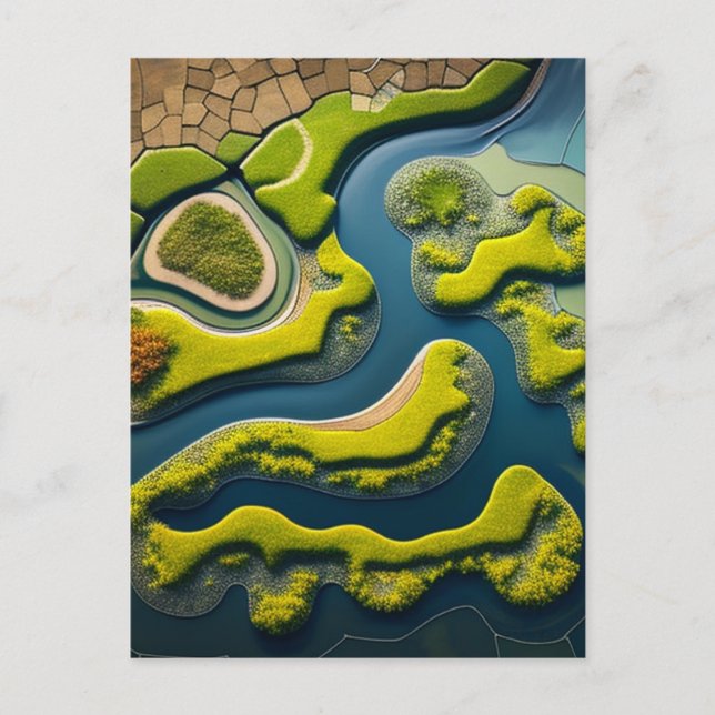 Postal Abstract River Estuary (Anverso)
